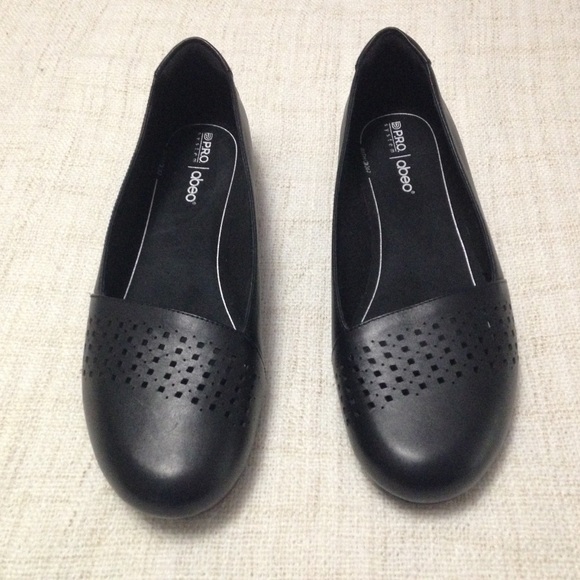 Abeo Shoes - Abeo 24/7 Fleur Ballet Flats Black 9 NEW